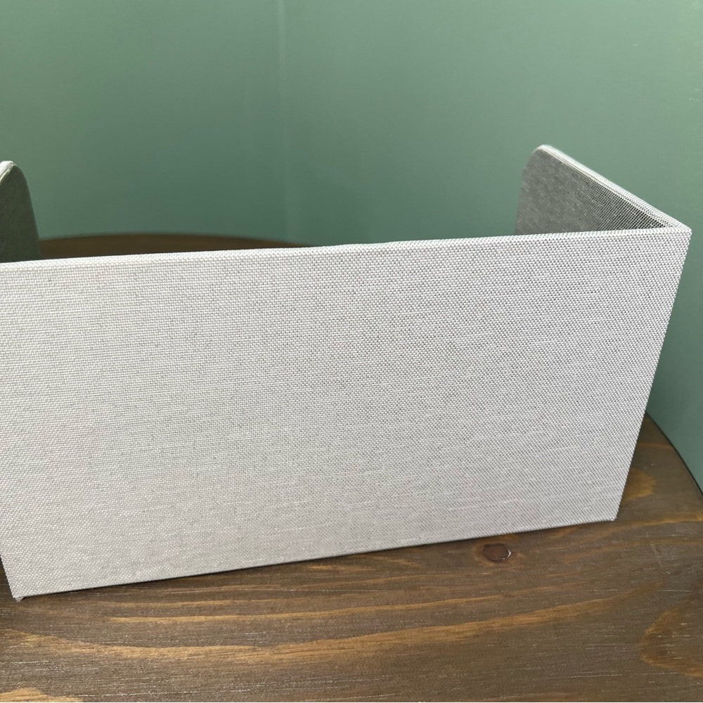 Caraway Food Storage Bin Holder Organizer Cabinet Gray x 2 Gray Canvas Magnetic - Picture 8 of 12